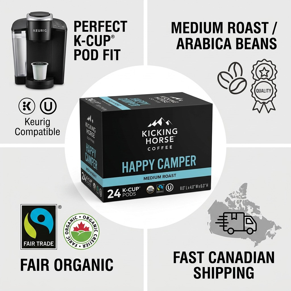 Kicking Horse Coffee Single Serve - Khrs Kc Happy Camper Fto Bil 24Ct