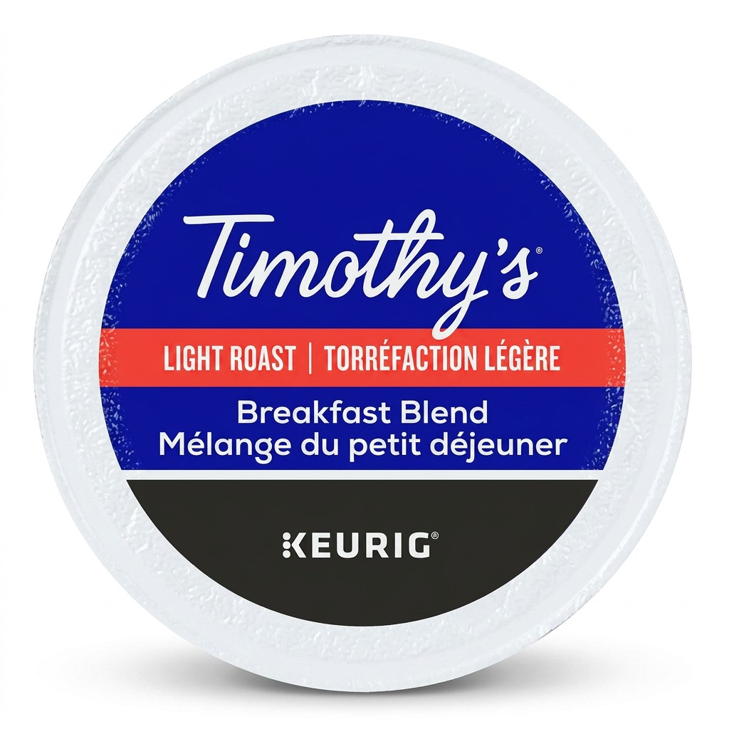 COFFEE-K CUP TIMOTHY'S BREAKFAST BLEND LIGHT ROAST-06771 24/BX