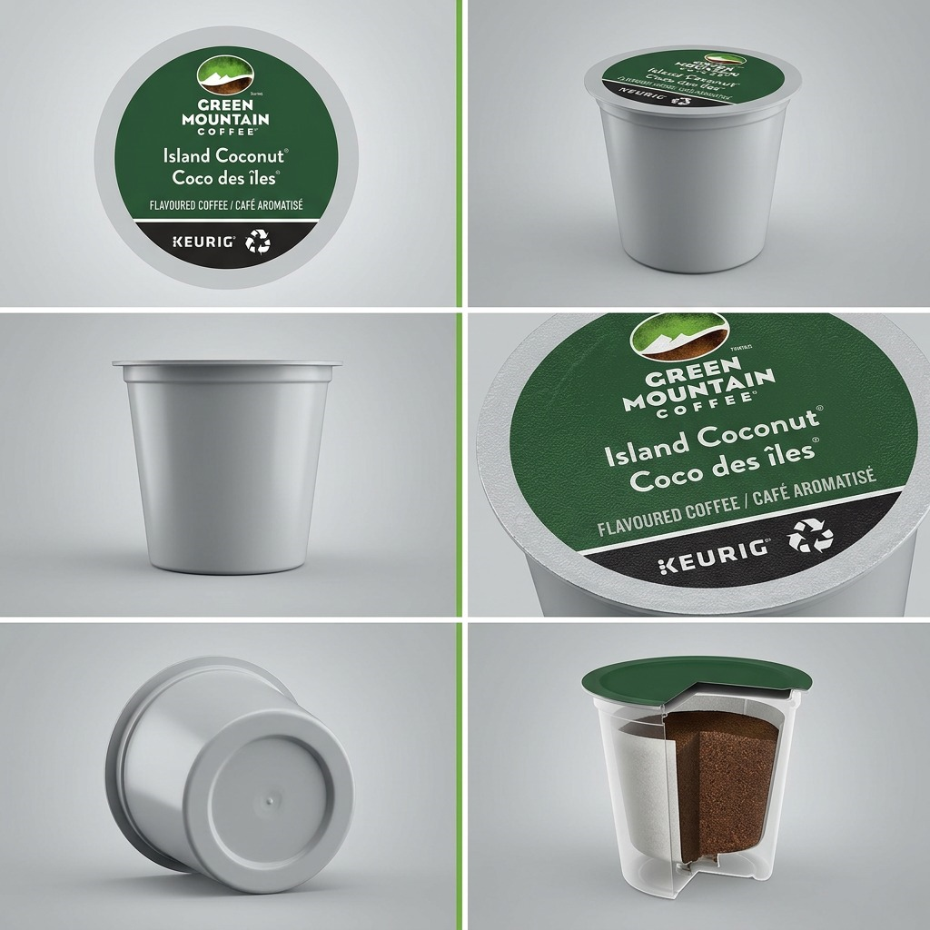 COFFEE-K CUP GREEN MOUNTAIN ISLAND COCONUT LIGHT ROAST 24/BX