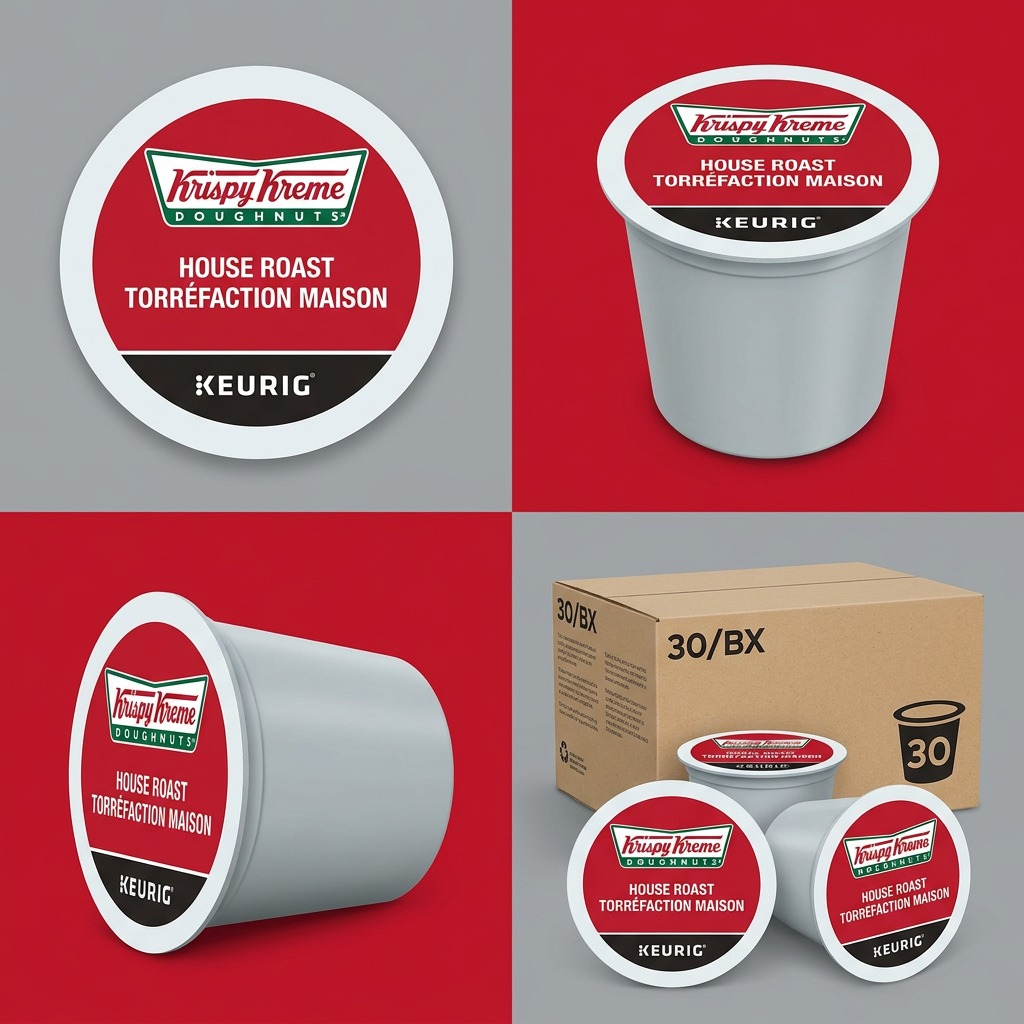 COFFEE-K CUP KRISPY KREME LIGHT MEDIUM HOUSE ROAST, 30/BX 30/BX