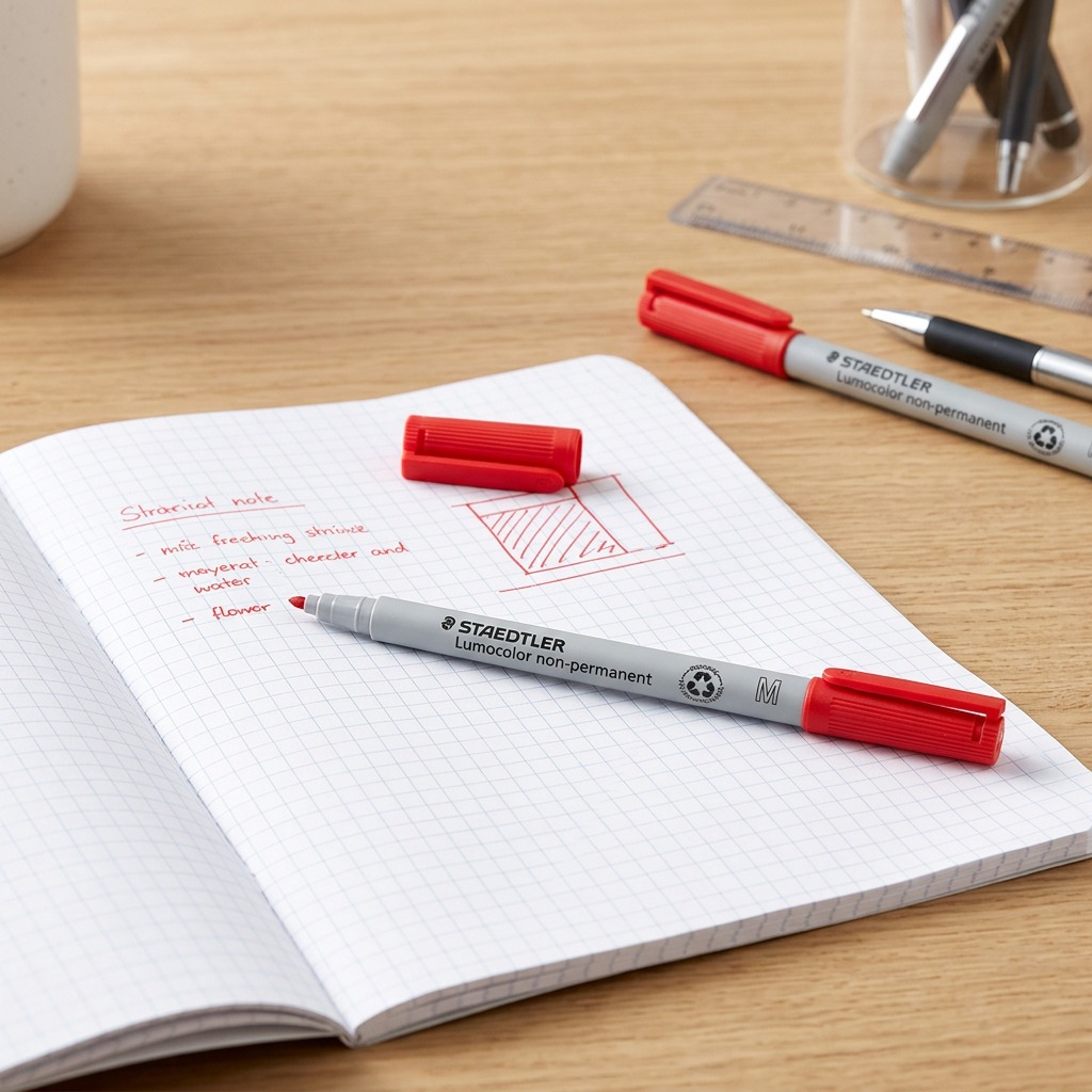 Staedtler Marker Lumocolor Water-Based Medium Red
