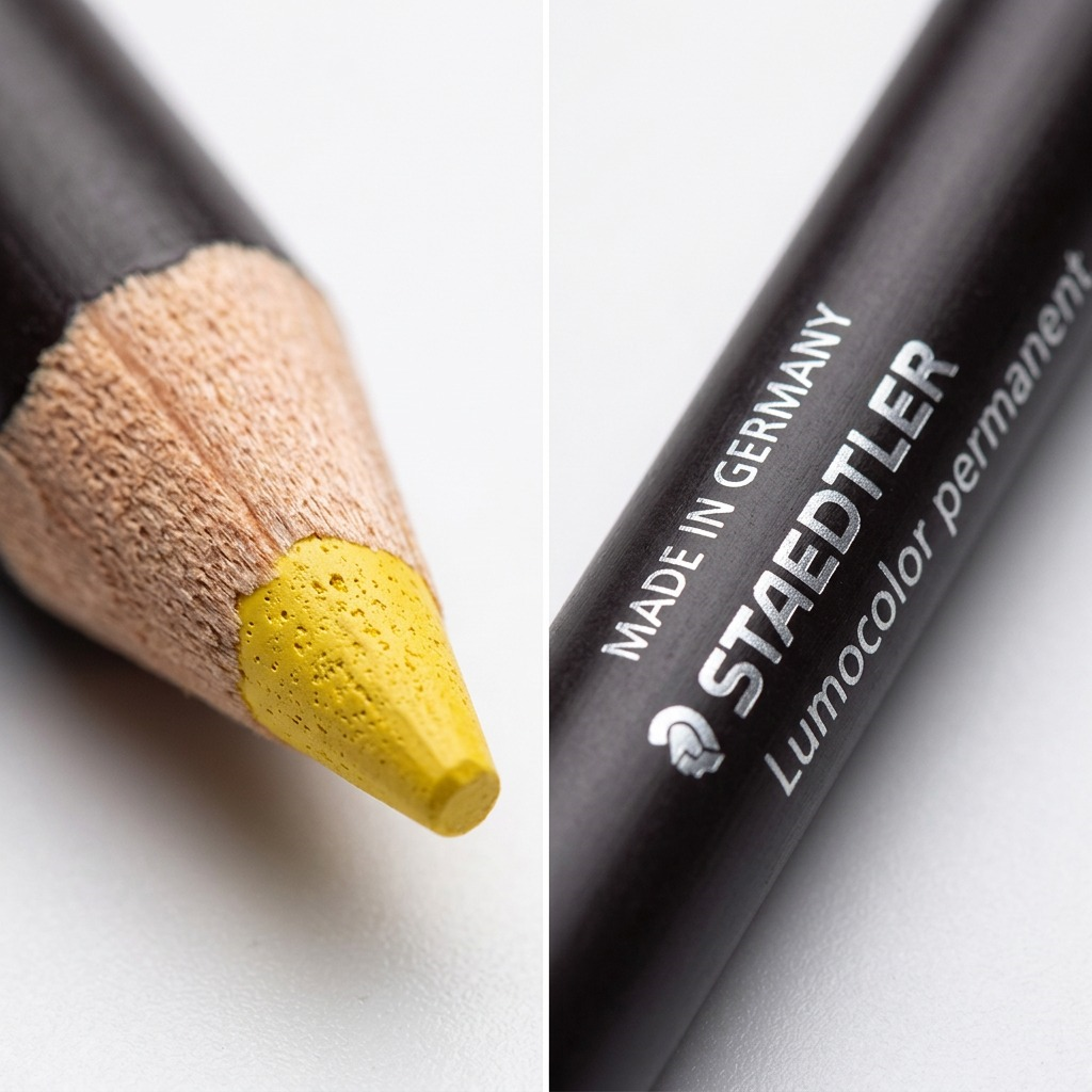 Staedtler Lumocolor Permanent Glasochrom Waterproof Dry Marker - Yellow