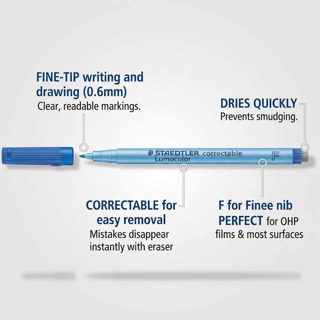 Staedtler Ohp Pen Lumocolor Correctable F Blu