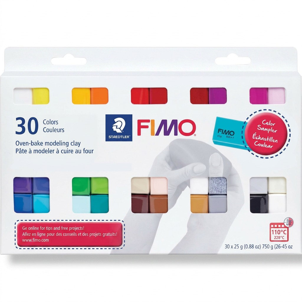 Staedtler Set Modelling Clay Fimo Soft 30 Assorted Color Pack