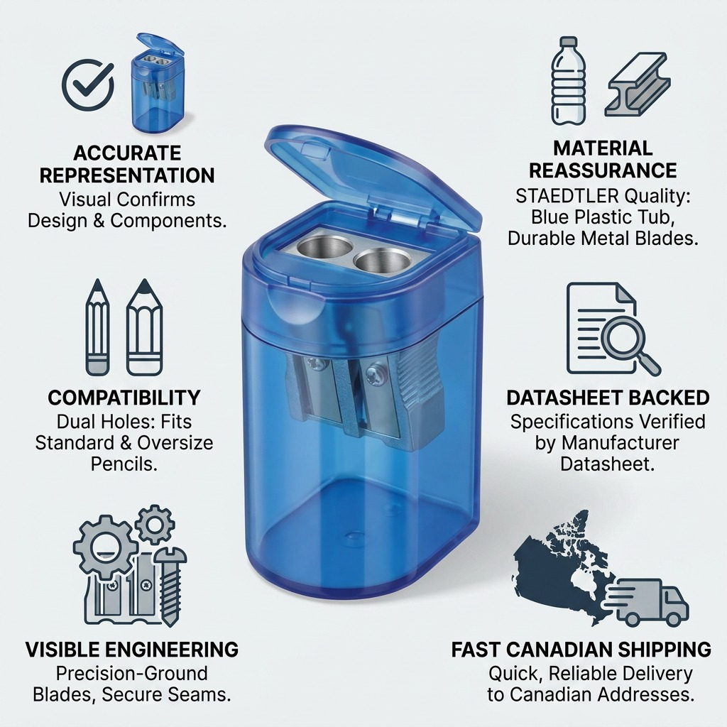 Staedtler Double-hole Tub Sharpener Oblong
