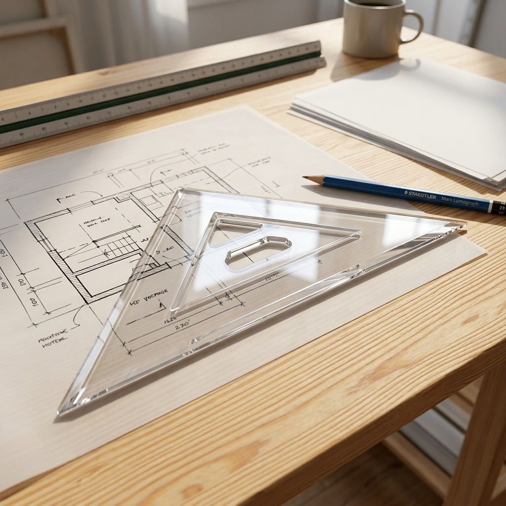 Staedtler Set Square Clear Acryl 12-inch 45/90