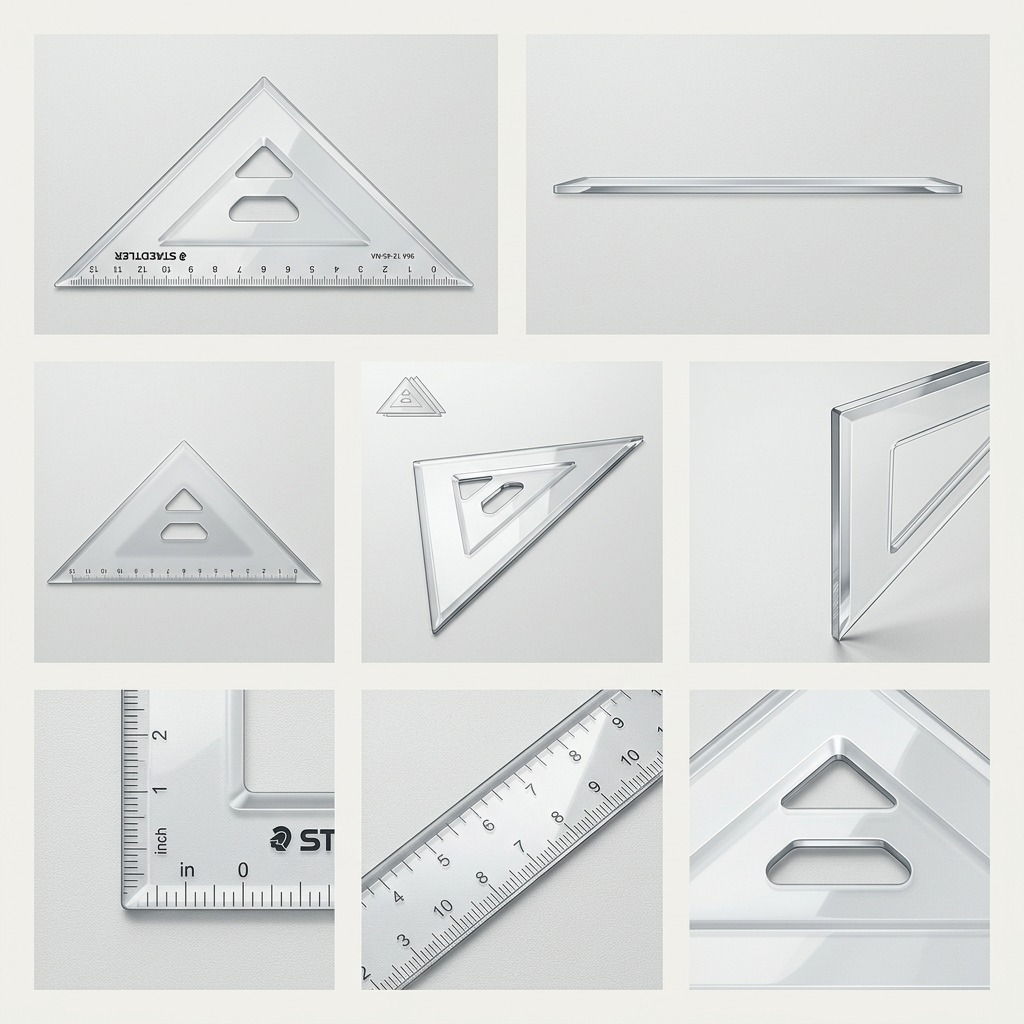Staedtler Set Square Clear Acryl 12-inch 45/90