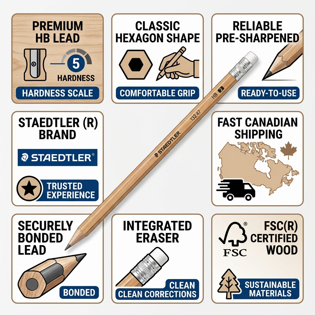 Staedtler Pencil HB Woodcased 12/B
