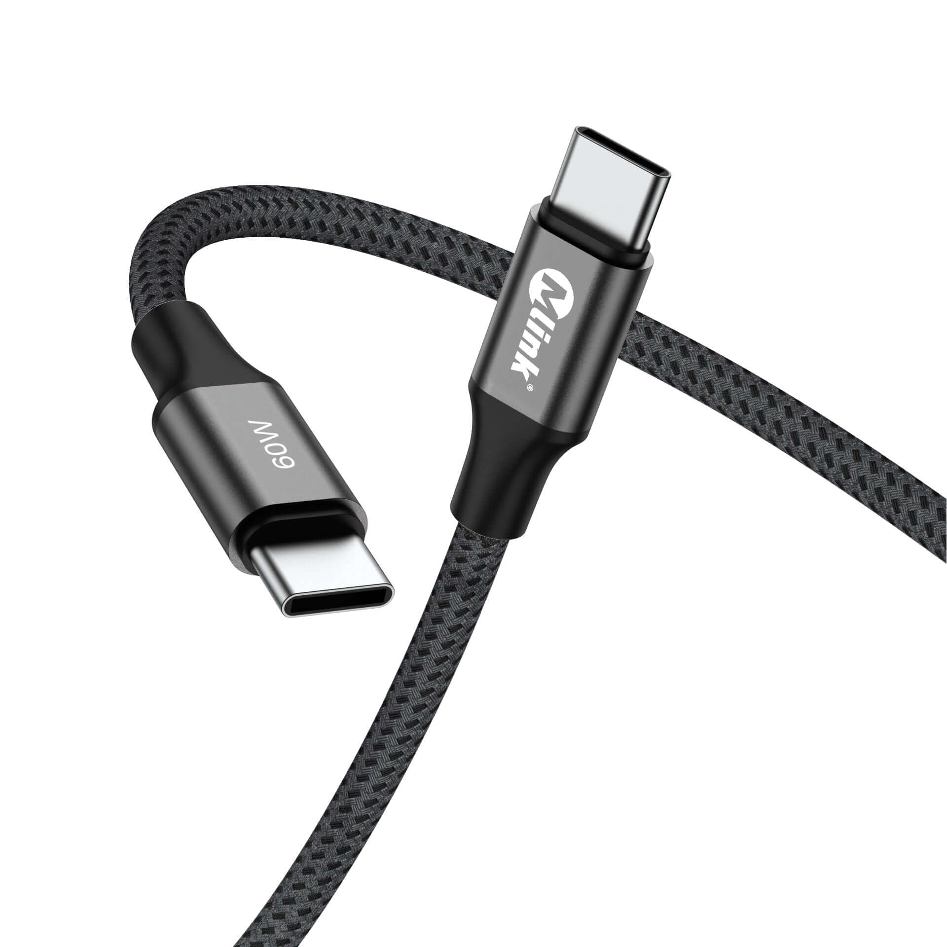 Mlink USB-C Fast Charge Cable (60W, Braided Nylon)