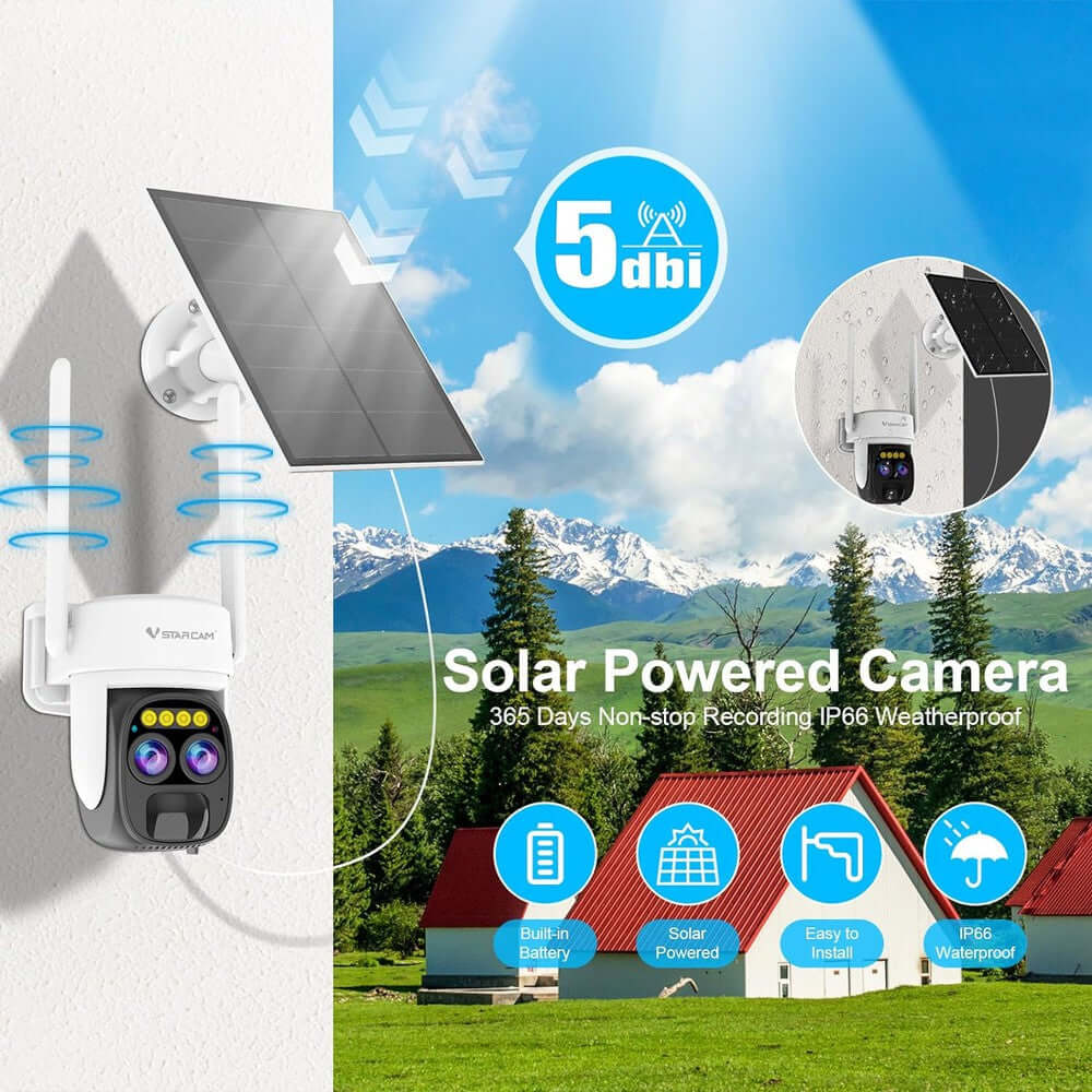 VStarcam CB67D Smart HD 1080P 3MP Motorized Solar Outdoor IP Camera