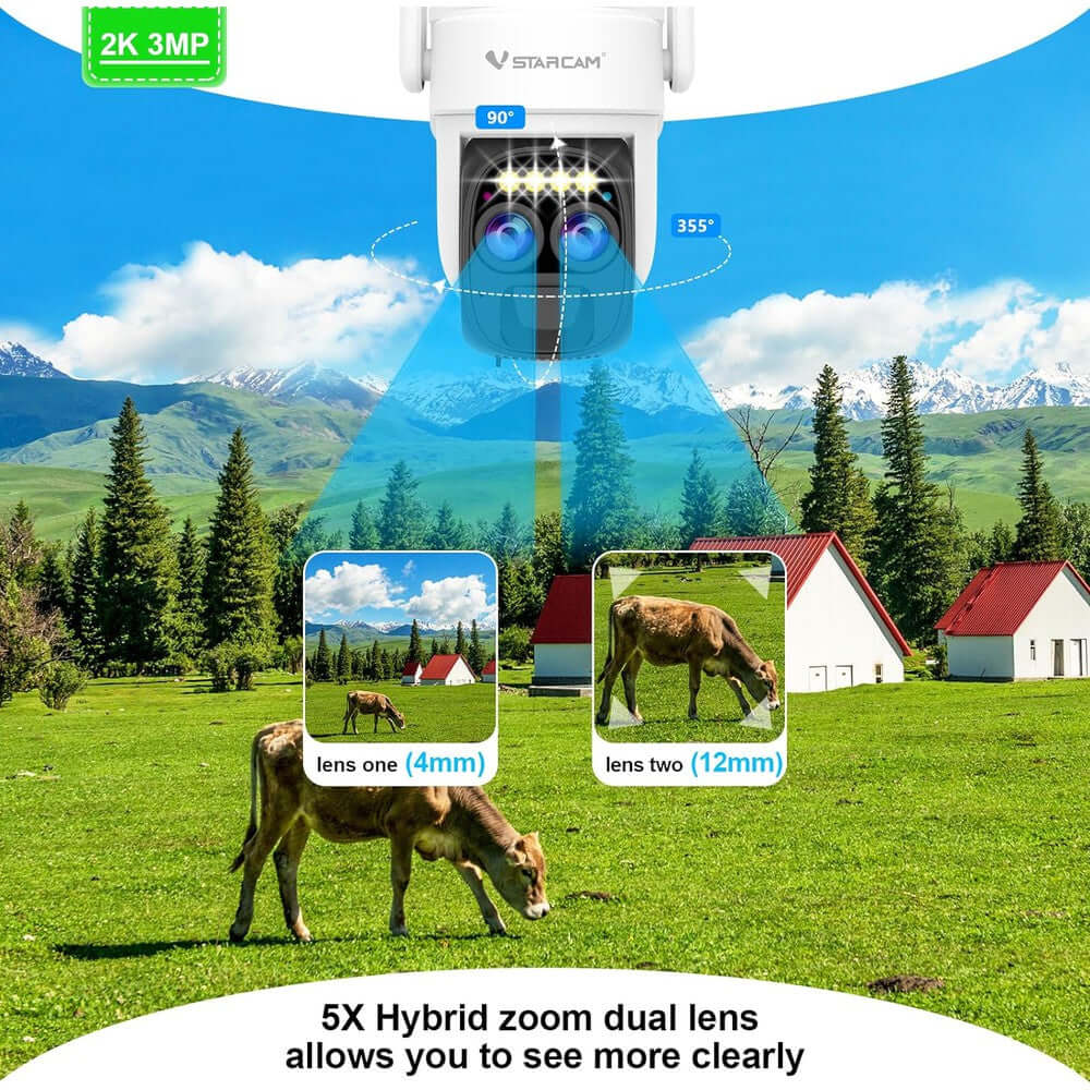 VStarcam CB67D Smart HD 1080P 3MP Motorized Solar Outdoor IP Camera