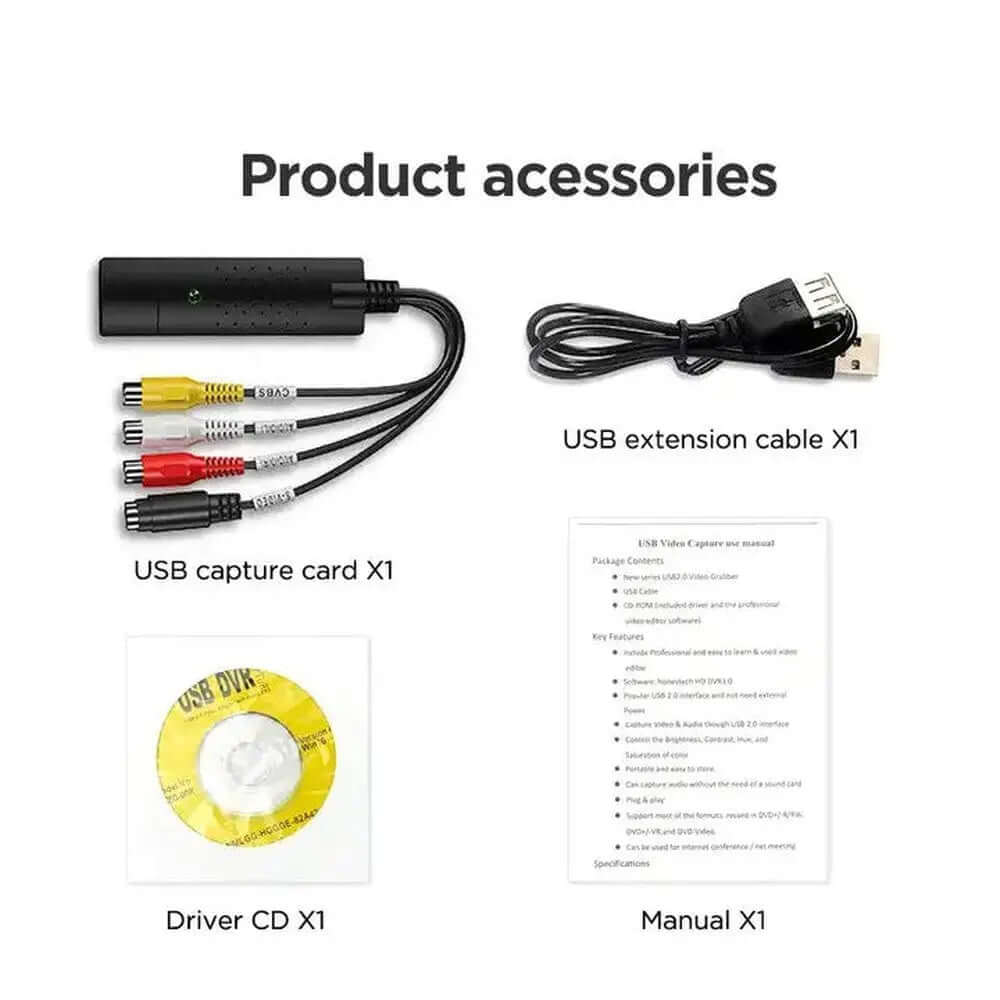 Mlink USB 2.0 Video Capture Card (Plug-and-Play)