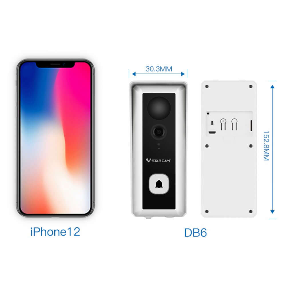 VStarcam DB6 HD 1080P Video Doorbell Camera with Indoor Chime