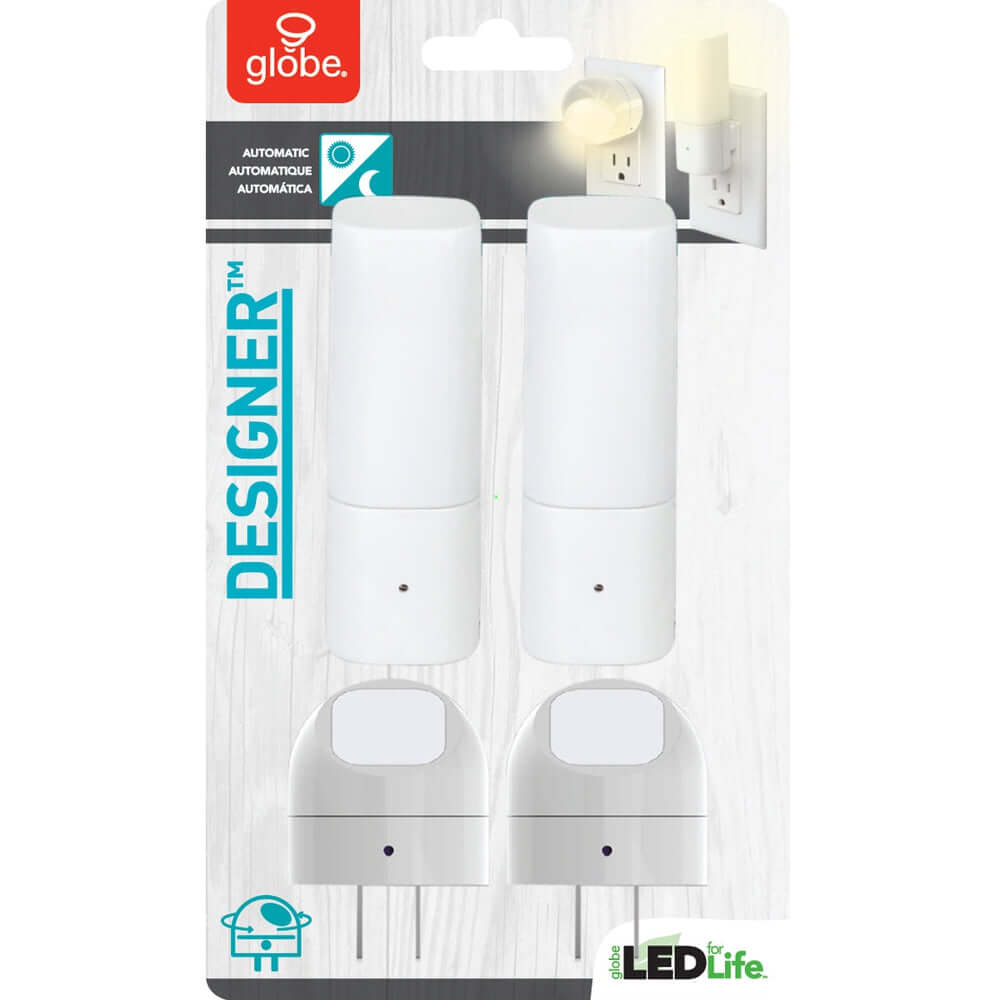 Globe LED Night Lights – 2 Directional + 2 Cylinder (Pack of 4)