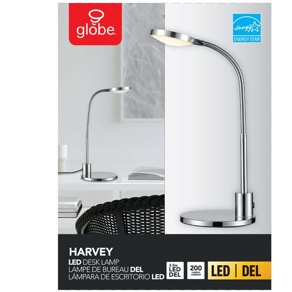 Globe Harvey Collection LED Desk Lamp 3.5W