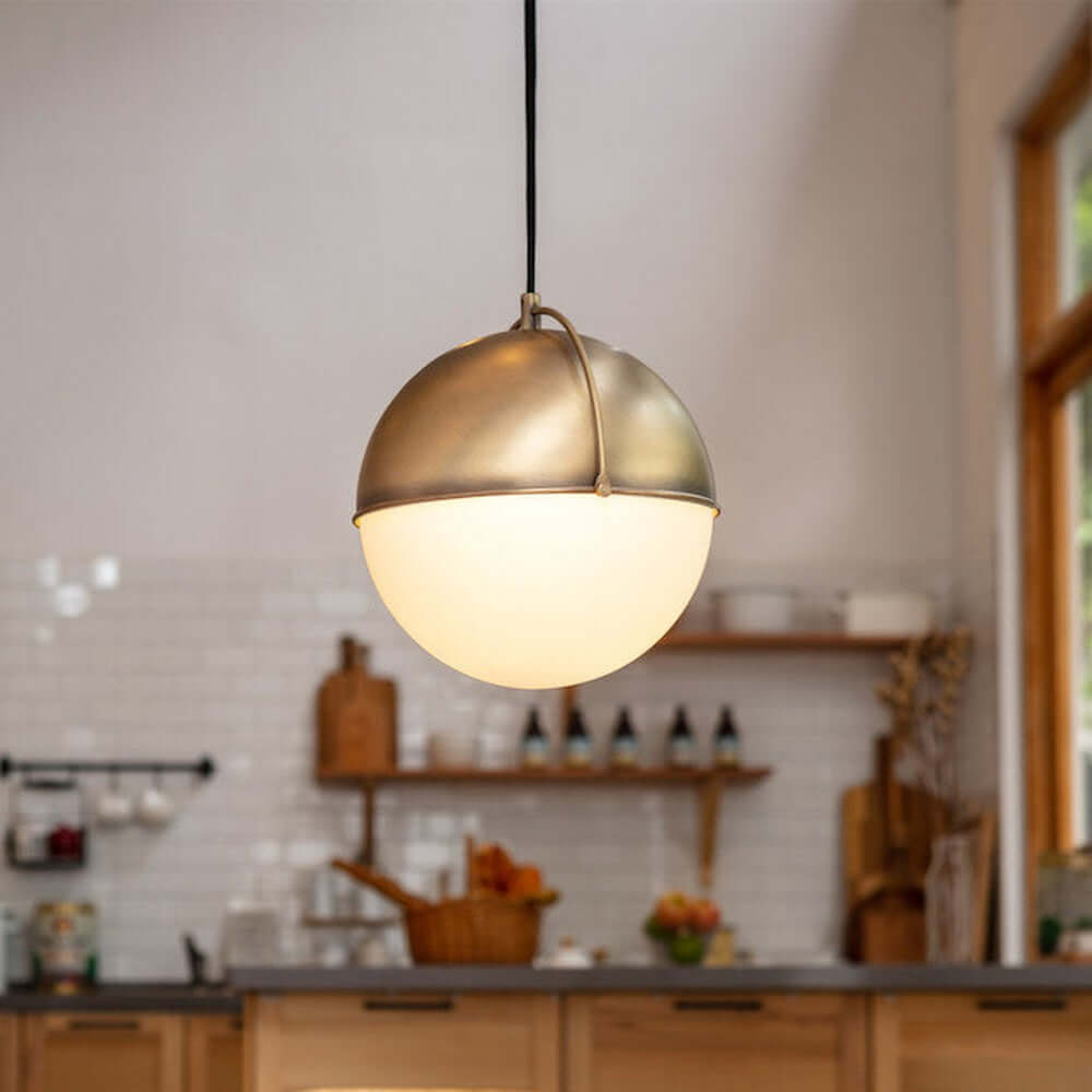 Globe 2-in-1 Matte Gold Retro Pendant – Dining Room & Living Room