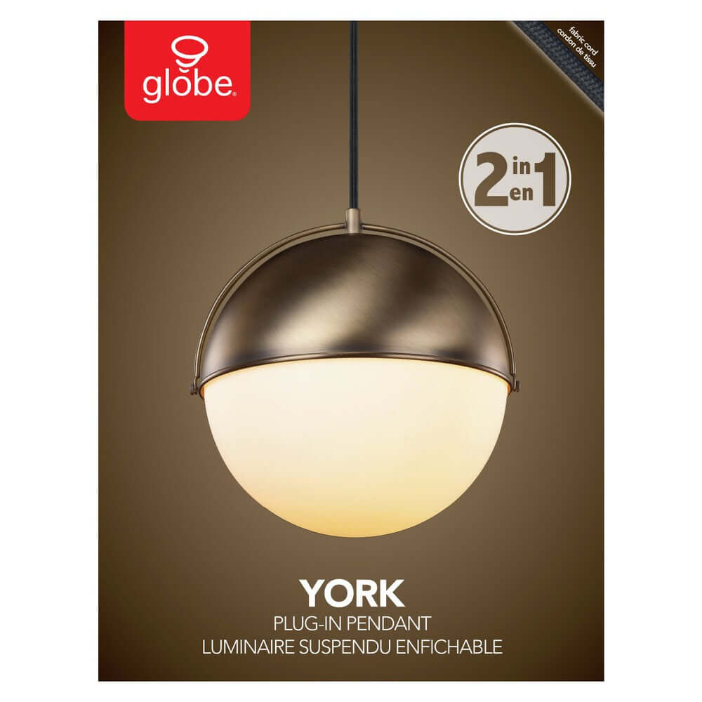 Globe 2-in-1 Matte Gold Retro Pendant – Dining Room & Living Room