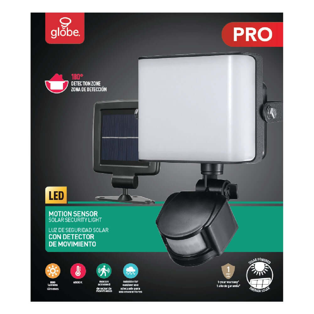 Globe PRO Series Solar Motion Sensor Security Light – LED
