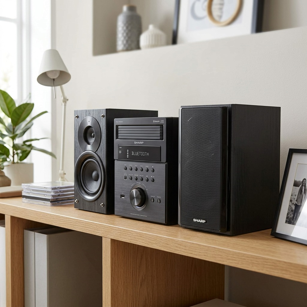 Sharp XL-BH250 5-Disc Micro Shelf System - 50W Bluetooth