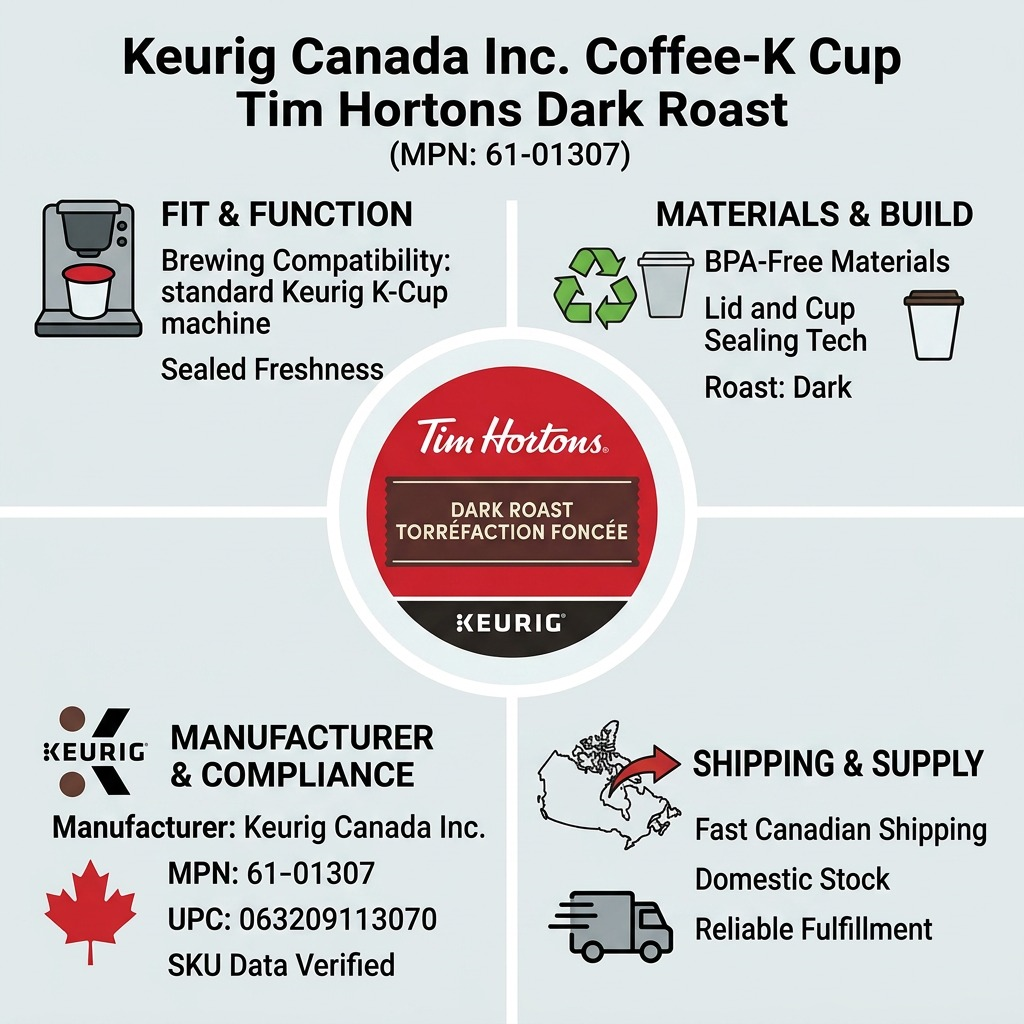 COFFEE-K CUP TIM HORTONS DARK ROAST (11307) 24/BX