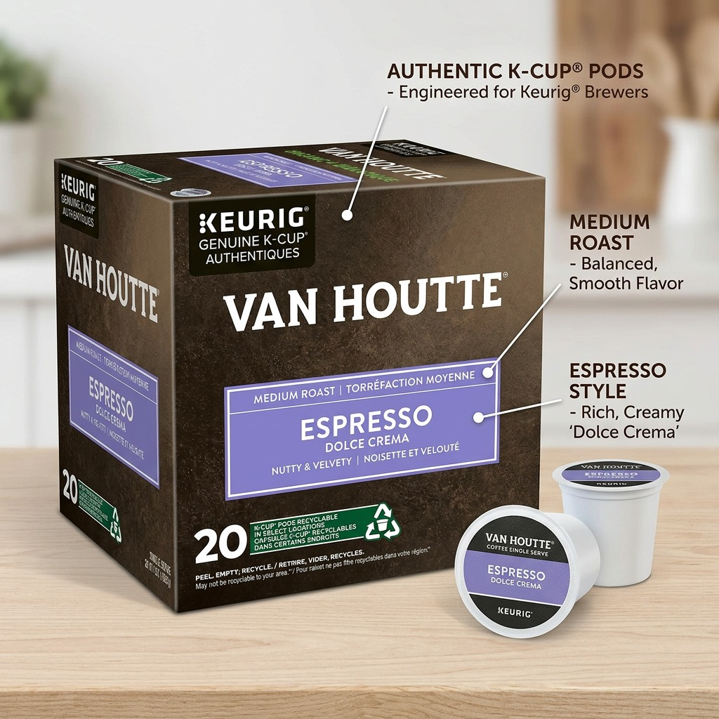 Van Houtte? Coffee Single Serve - Vhou Kc Fto Dolce Crema Med 20Ct Sl