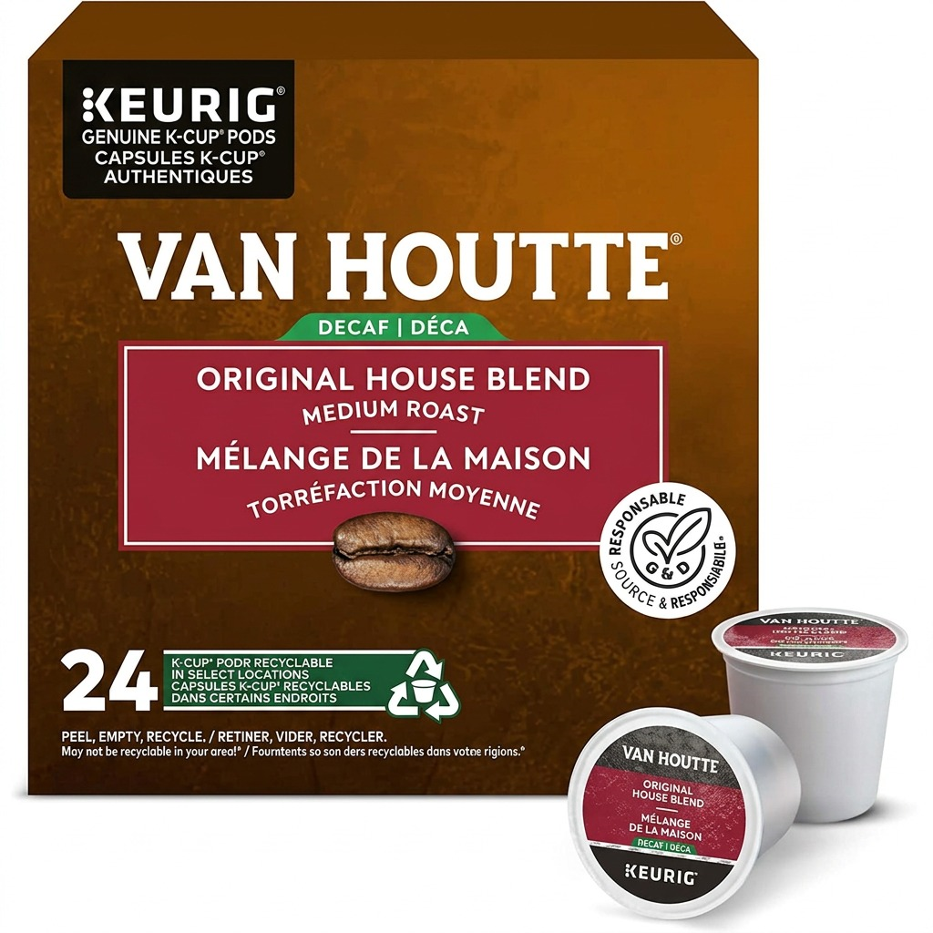 COFFEE-K CUP VAN HOUTTE ORIGINAL HOUSE DECAF 24/BX-34717 24/BX