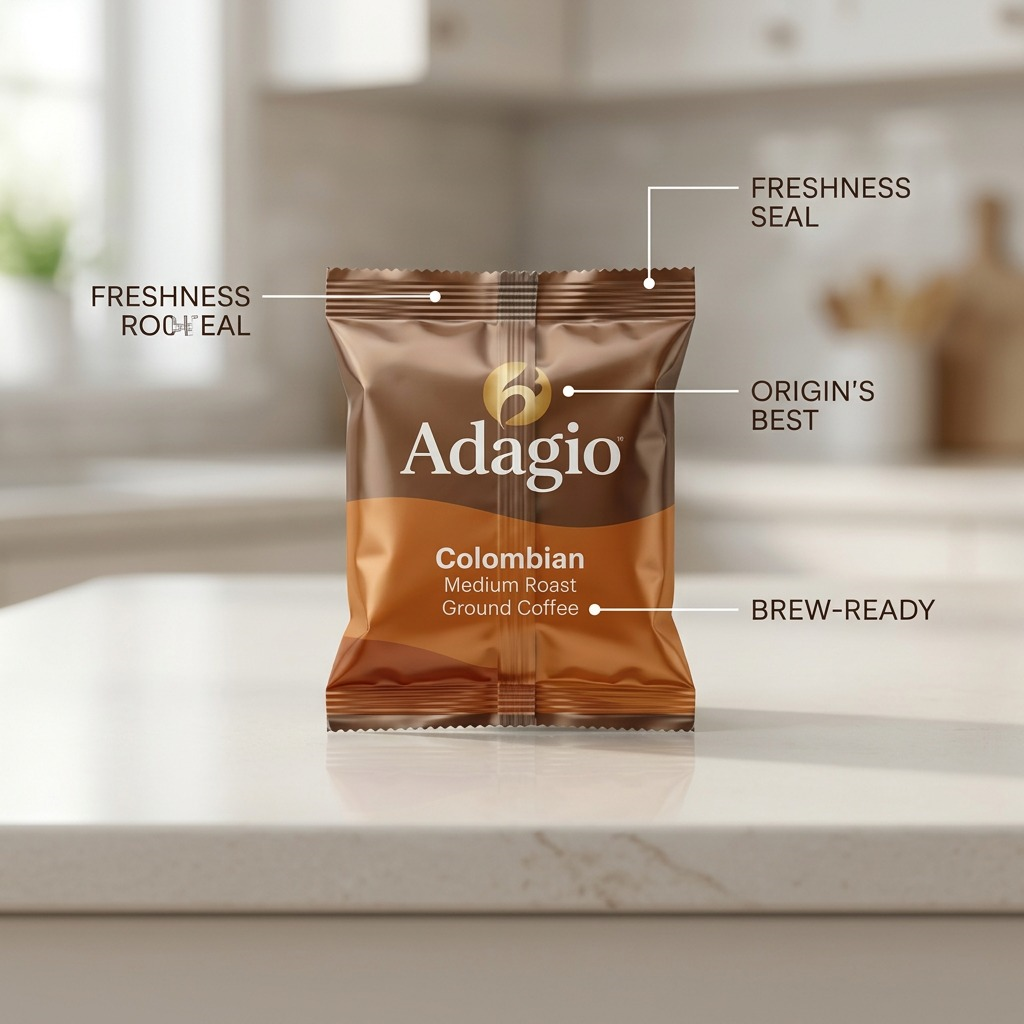 Adagio Coffee Ground - Adag Colomb Med Grd 2.5Oz