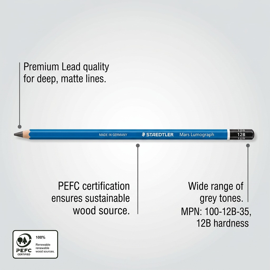 Staedtler Pencil Mars Lumograph 12B 100% PEFC