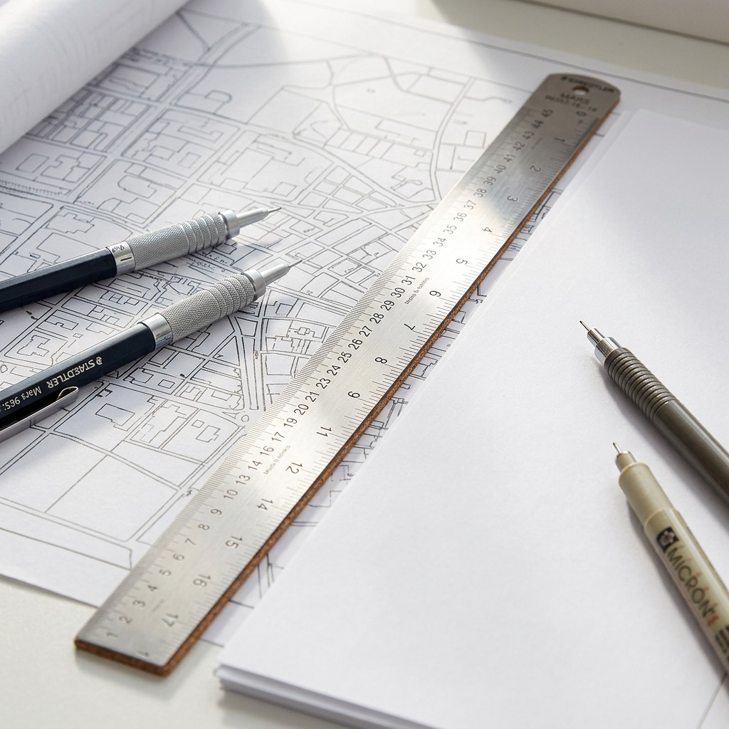 Staedtler Steel Ruler Cork Back 18