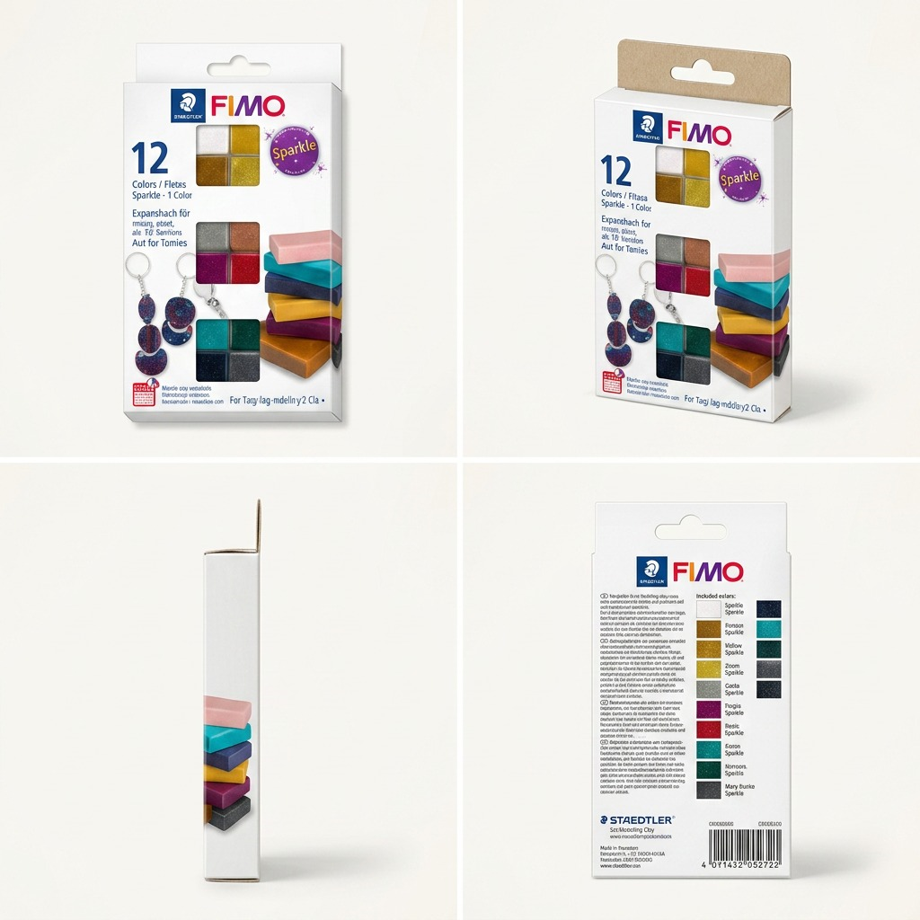 Staedtler Set Modelling Clay Fimo Effect Sparkle 12 Color Pack