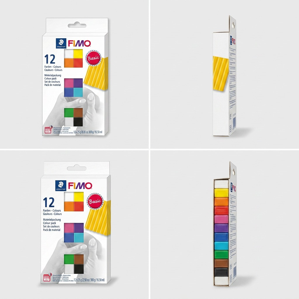 Staedtler Set Modelling Clay Fimo Soft Basic Colors 12 Color Pack