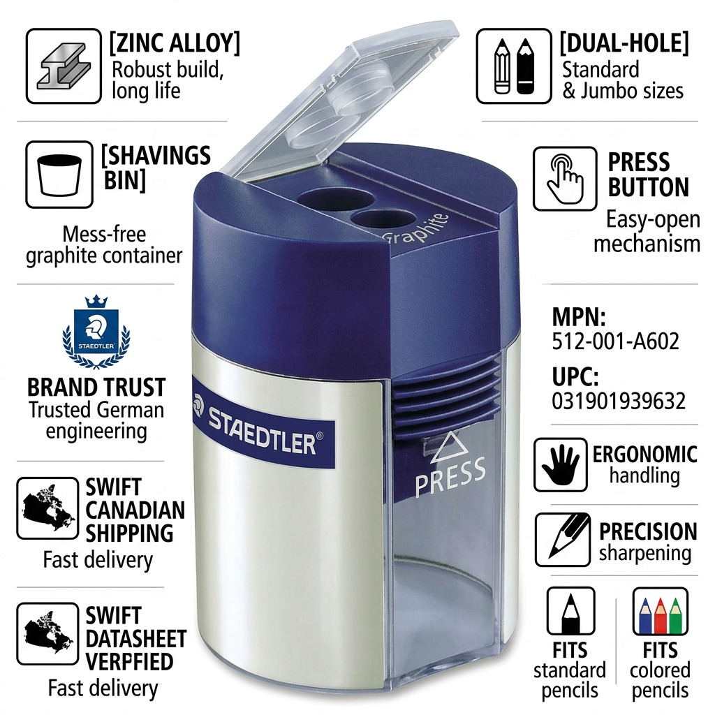 Staedtler Sharpener Zinc + Container