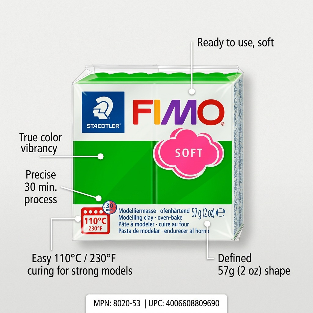 Staedtler Modelling Clay Fimo Soft Tropical Green 57g (2 oz)