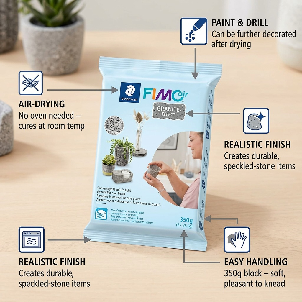 Staedtler Modelling Clay Fimoair Granite Effect 350g