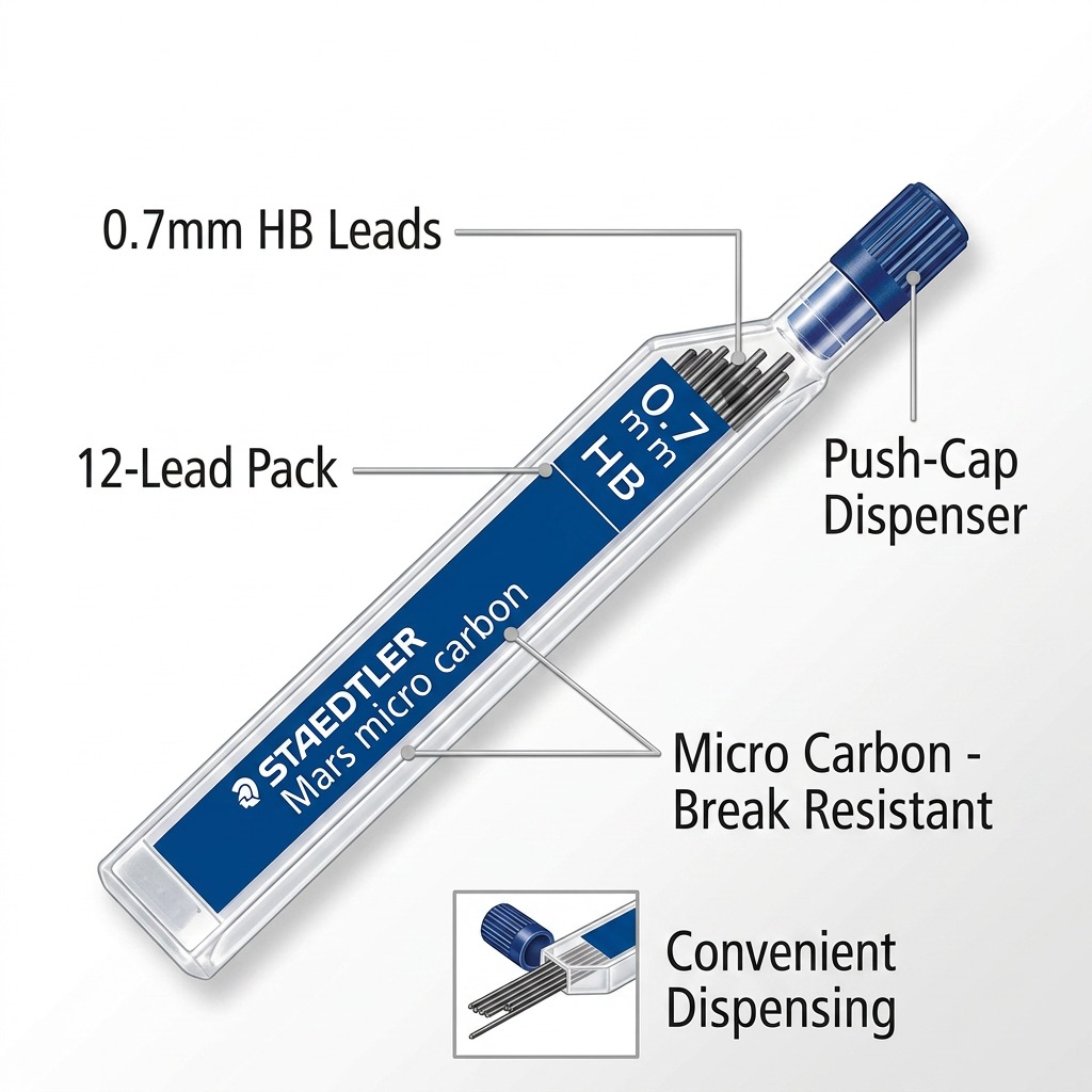 Staedtler Mars Micro 0.7mm HB 12 Lead