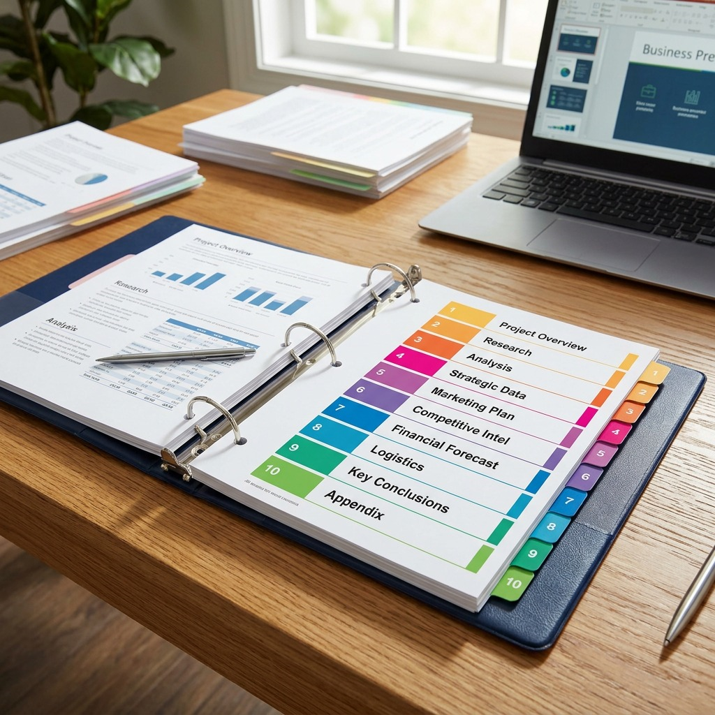 Avery 11135 Ready Index 10-Tab Dividers with multicolor numbered tabs in a blue three-ring binder.
