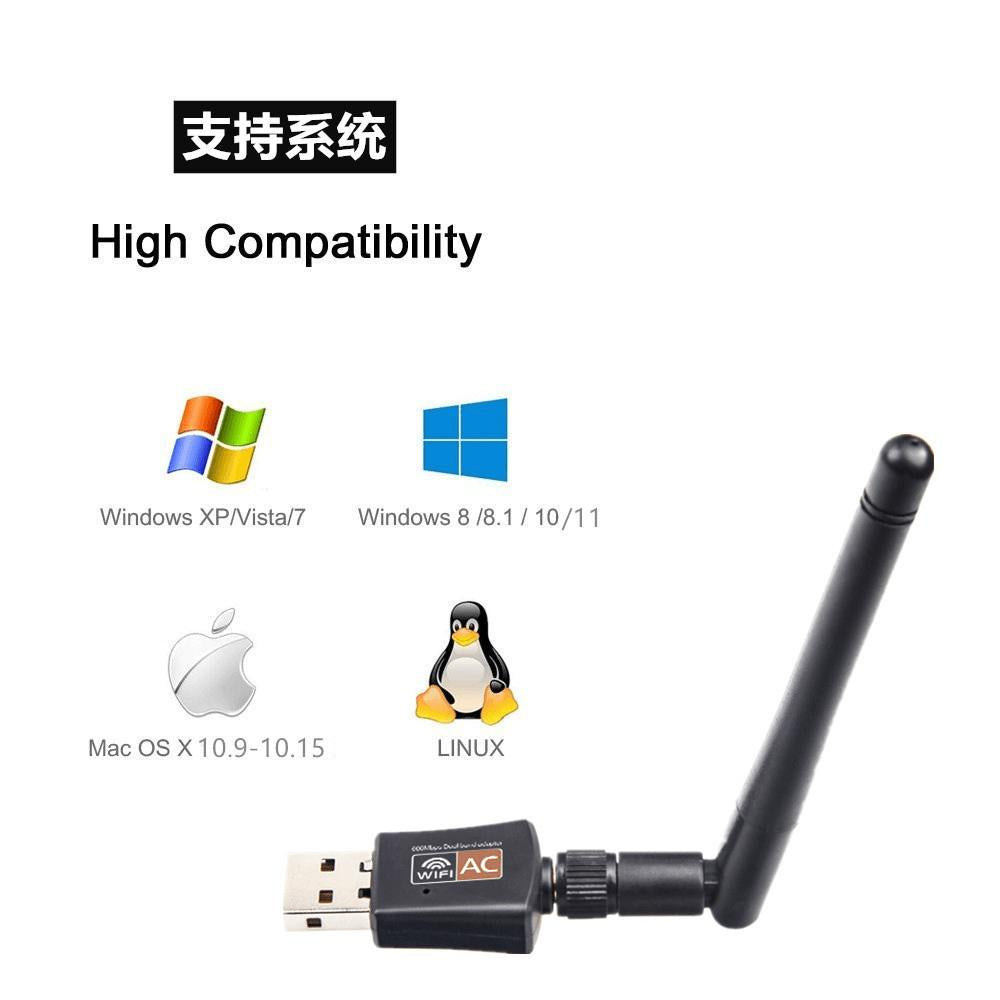 Mlink Dual Band WiFi USB Adapter (802.11n, 600Mbps)