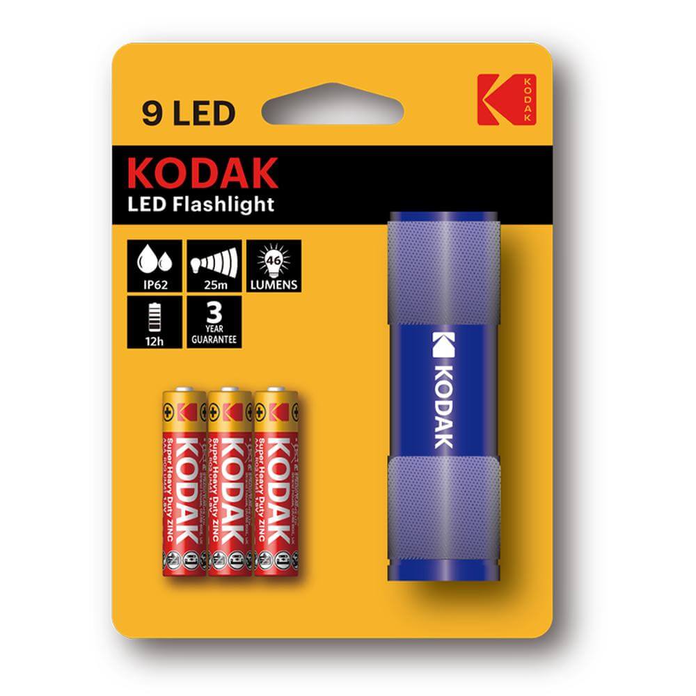 Kodak 9 LED Flashlight — Blue