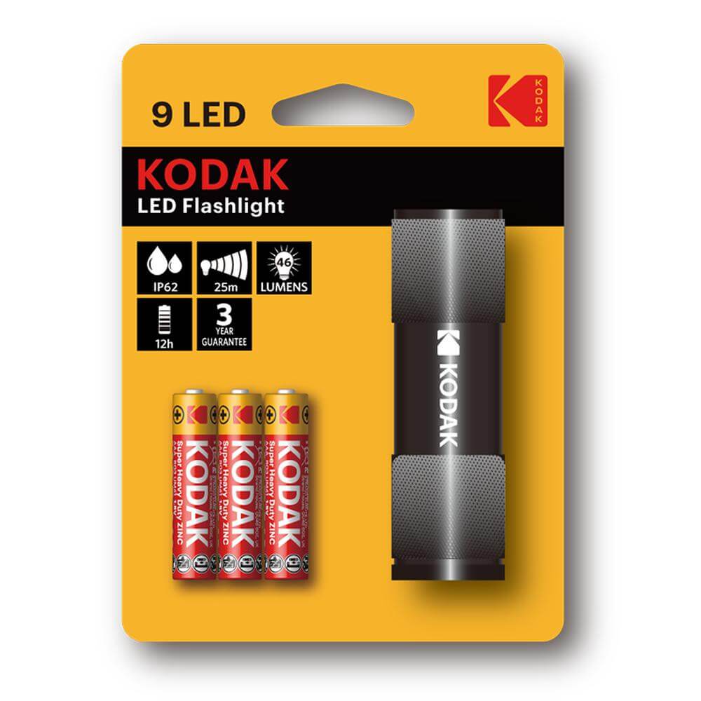 Kodak 9 LED Flashlight — Black