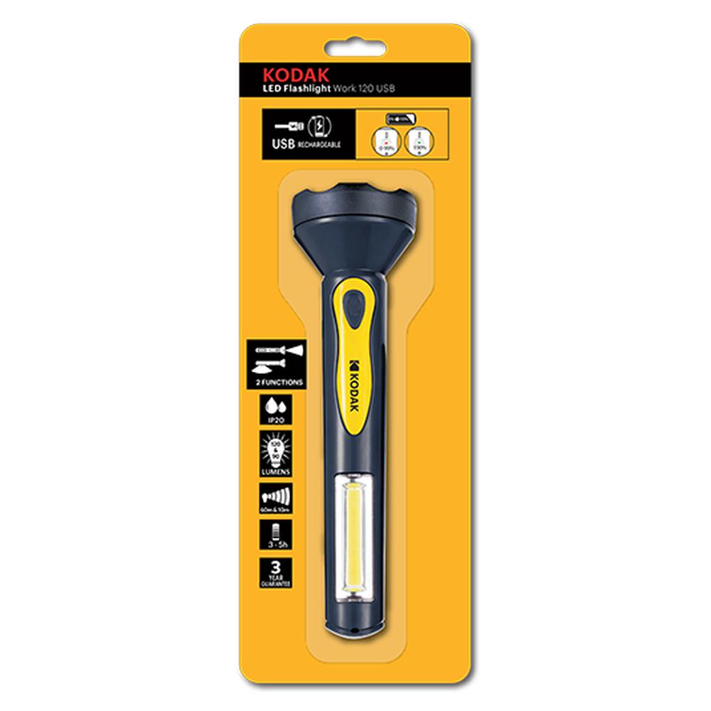 Kodak LED Work Flashlight 120 USB