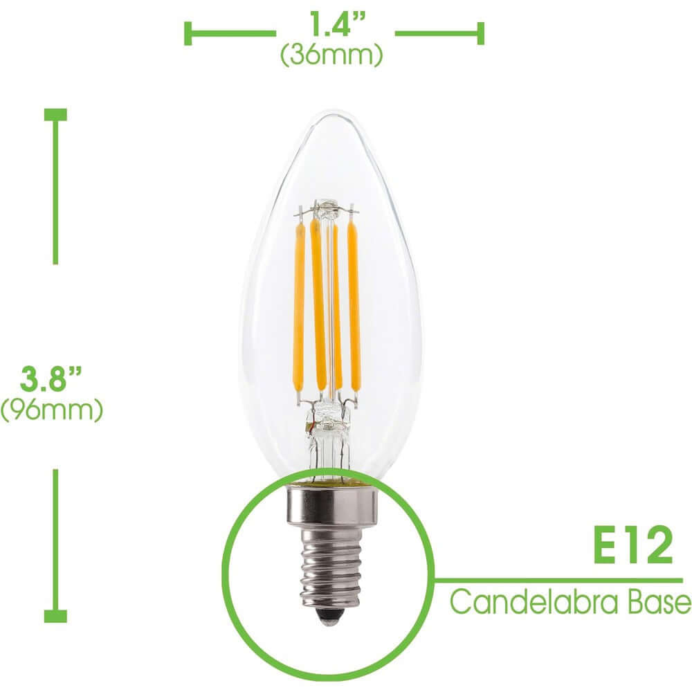 Greenlite 4W B10 Dimmable Filament LED Bulb 2700K/5000K