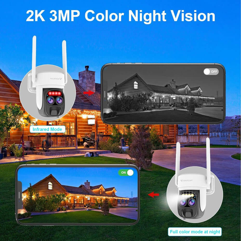 VStarcam CB67D Smart HD 1080P 3MP Motorized Solar Outdoor IP Camera