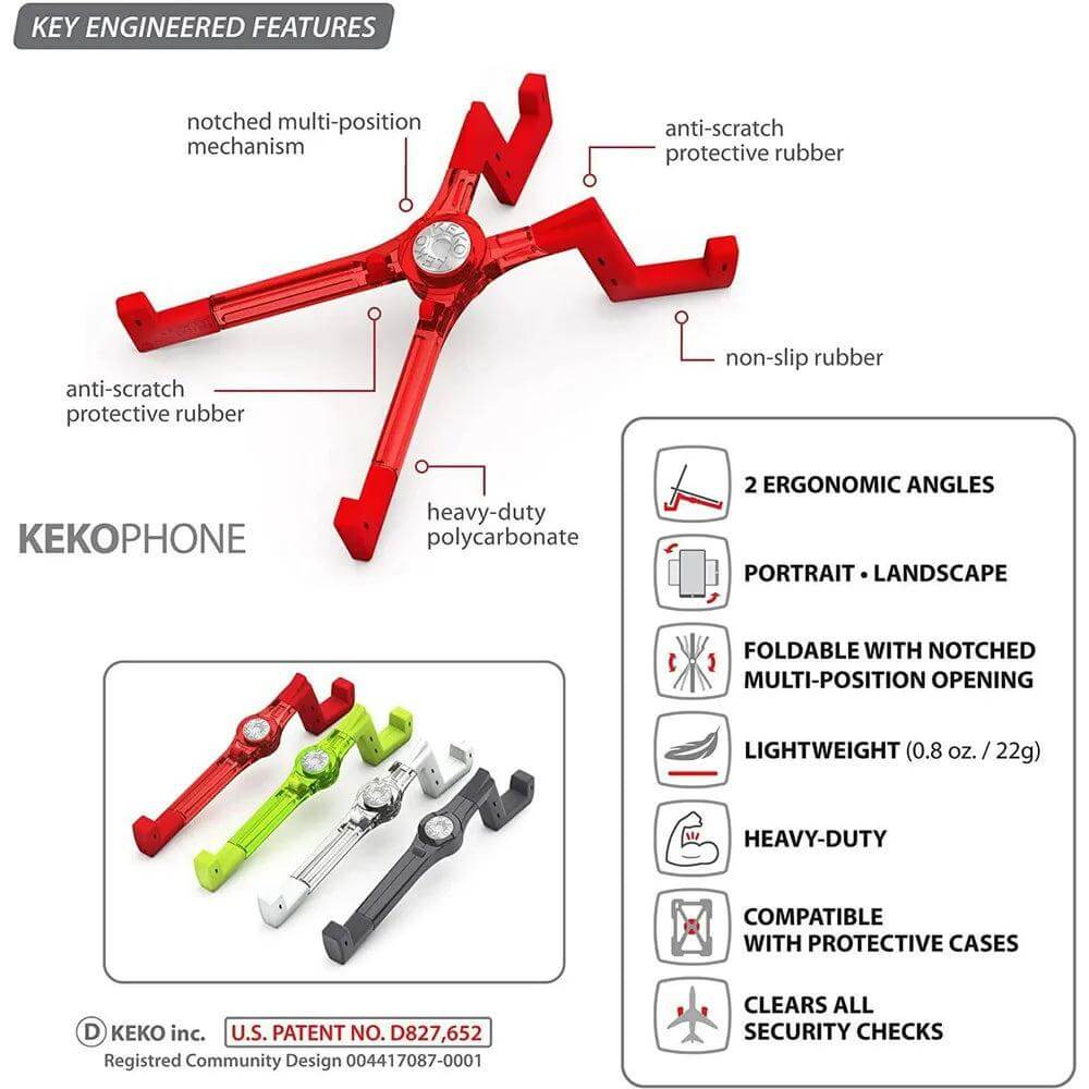 KEKO Foldable Smartphone Stand – Black