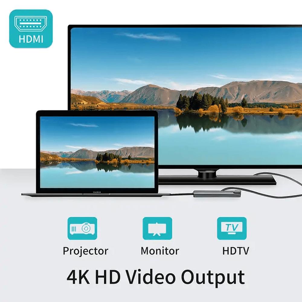Mlink USB-C 8-in-1 Aluminum Hub (USB 3.0)