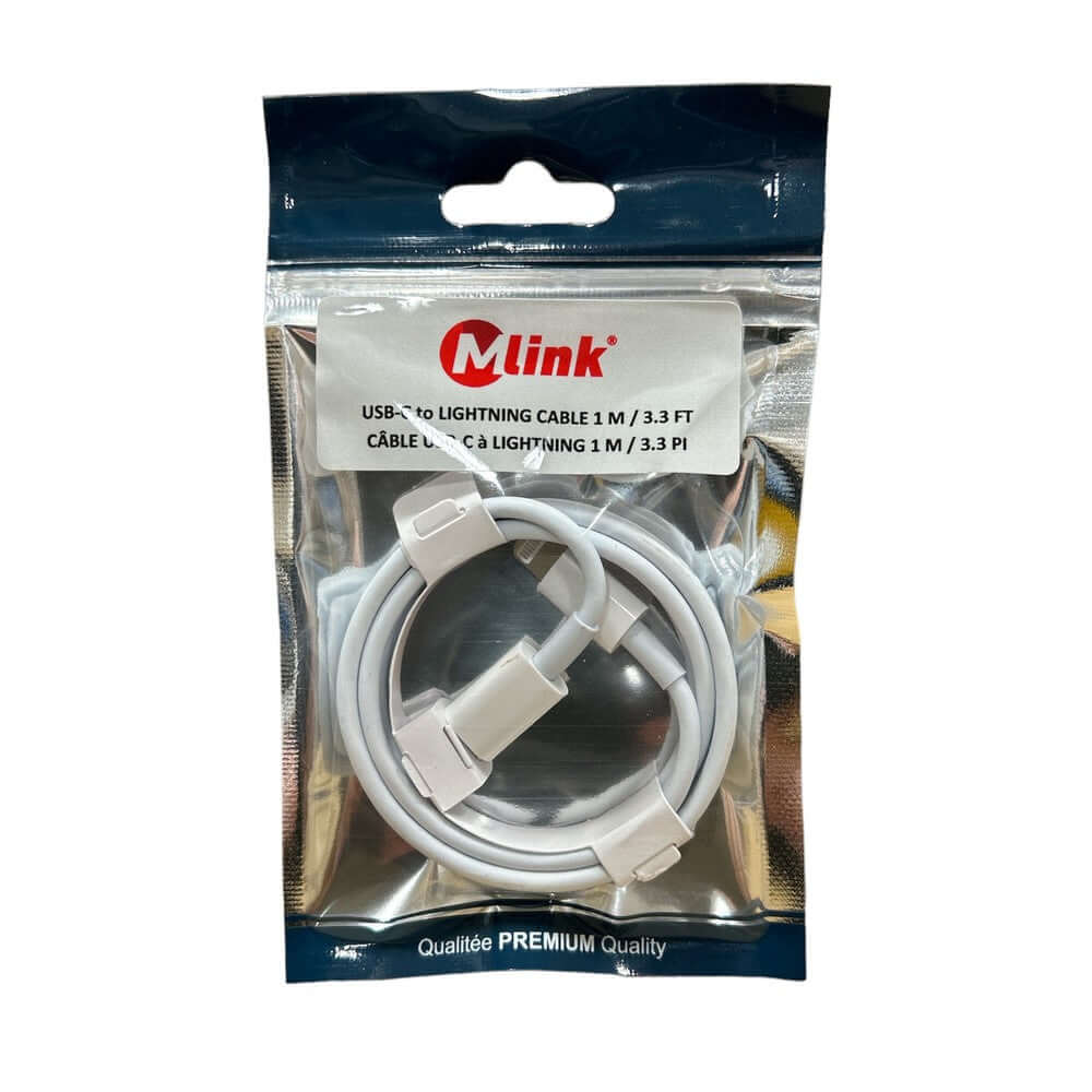 Mlink USB-C to Lightning Cable (PD 20W, 1m)
