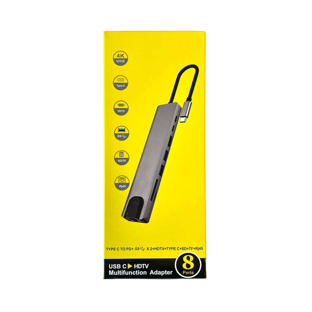 Mlink USB-C 8-in-1 Aluminum Hub (USB 3.0)