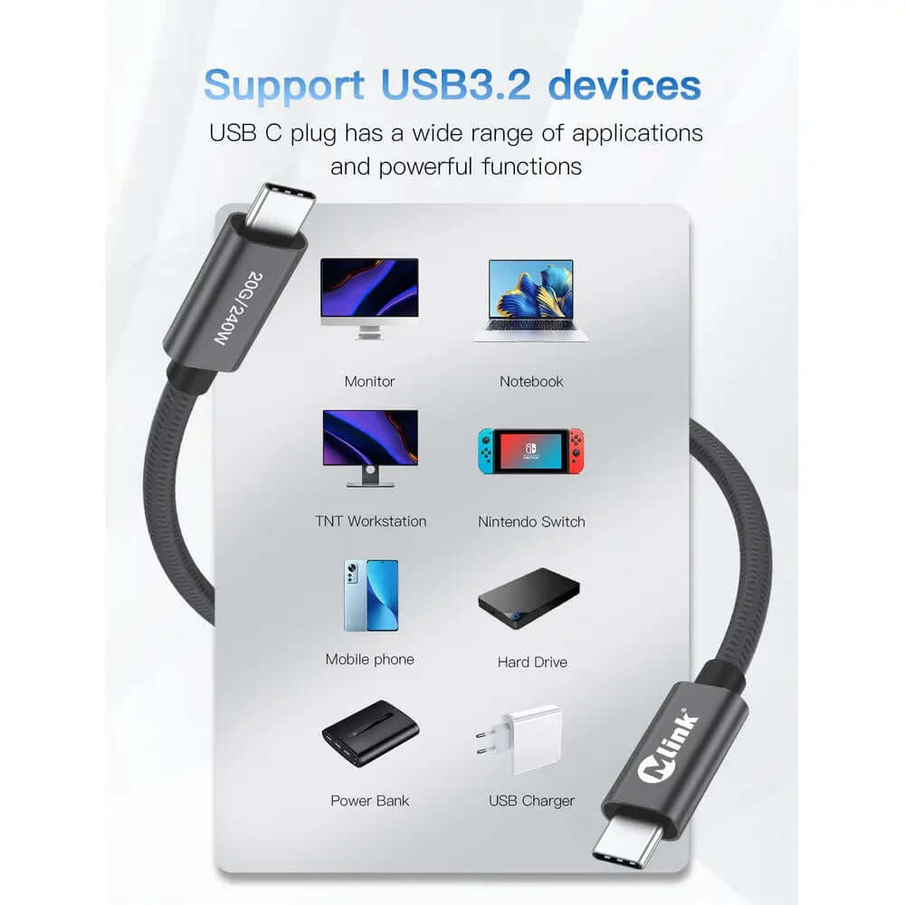 Mlink USB-C EPR Fast Charge Cable (240W)