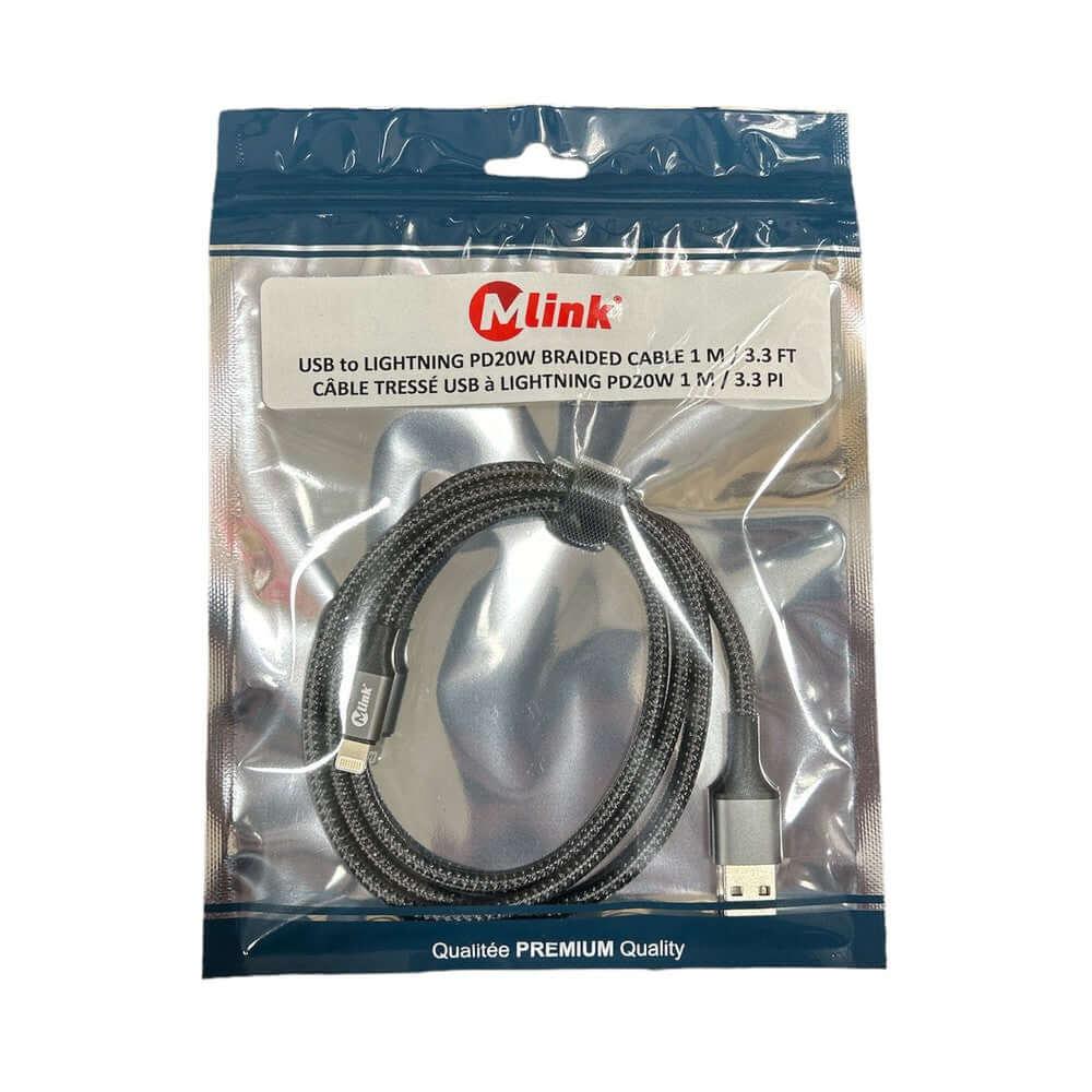 Mlink Lightning to USB Fast Charge Cable (20W)