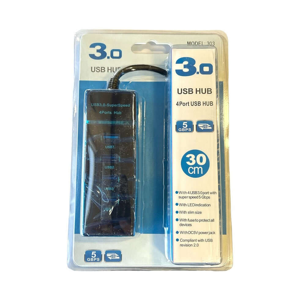 Mlink USB 3.0 4-Port Hub (Black)