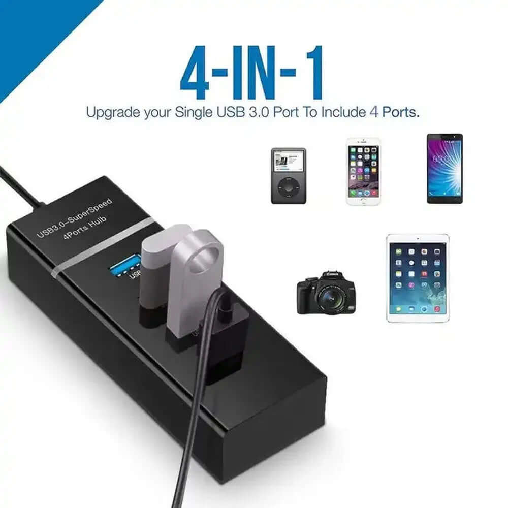 Mlink USB 3.0 4-Port Hub (Black)